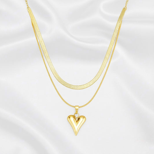 Heart Double Chain Bracelet