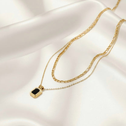 Black Double Chain Necklace