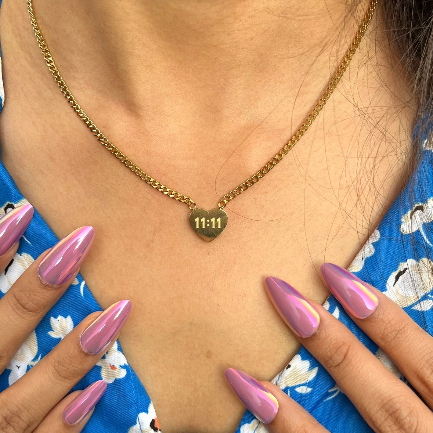11:11 Heart Necklace