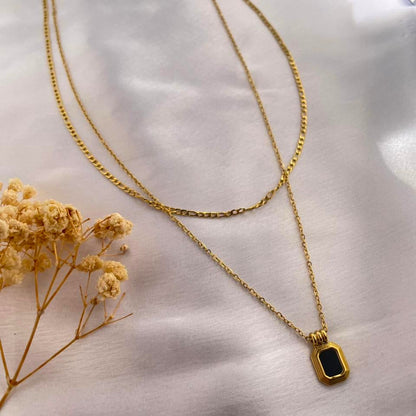 Black Double Chain Necklace