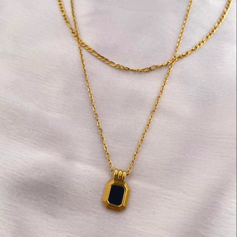 Black Double Chain Necklace