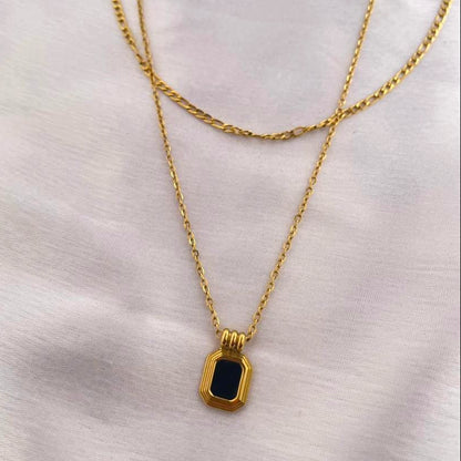 Black Double Chain Necklace