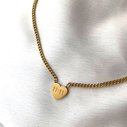 11:11 Heart Necklace
