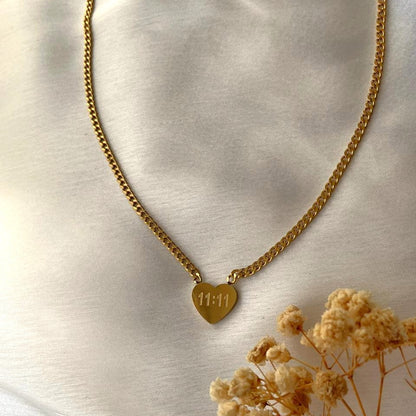11:11 Heart Necklace